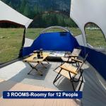 CAMPROS 12-Person Waterproof Family Camping Tent