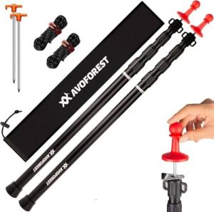 Heavy Duty Adjustable Tarp Poles Set of 2