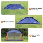 CAMPROS 12x10 Ft Screened Canopy Tent - Blue