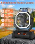 ADUST Portable Camping Fan with LED Light