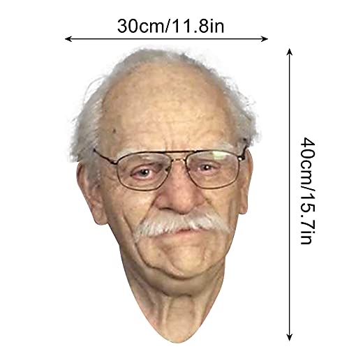 Funny Halloween Party Masks - Realistic Old Man Mask