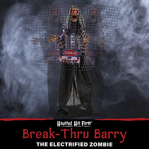 Animated Electrified Zombie Barry Halloween Decoration