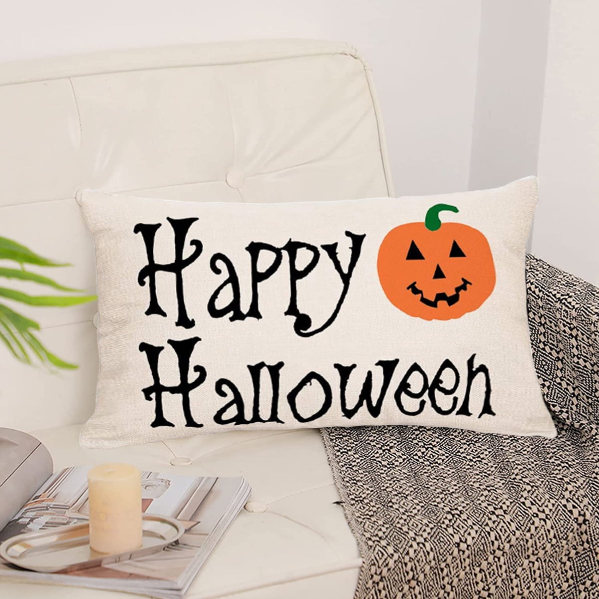 Hocus Pocus Halloween Pumpkin Throw Pillow Cover