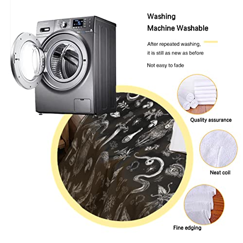 Gothic Halloween Fleece Blanket for Year-Round Comfort