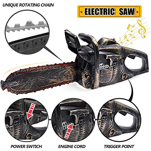 Bloody Rusty Chainsaw Prop with Sound 16 Inches
