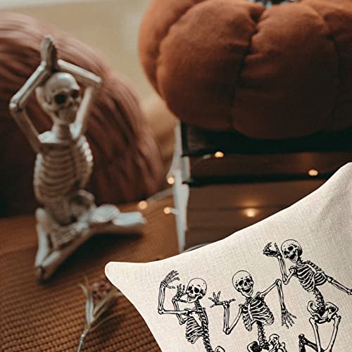 Skull Pillow Covers for Halloween Decor 18" x 18