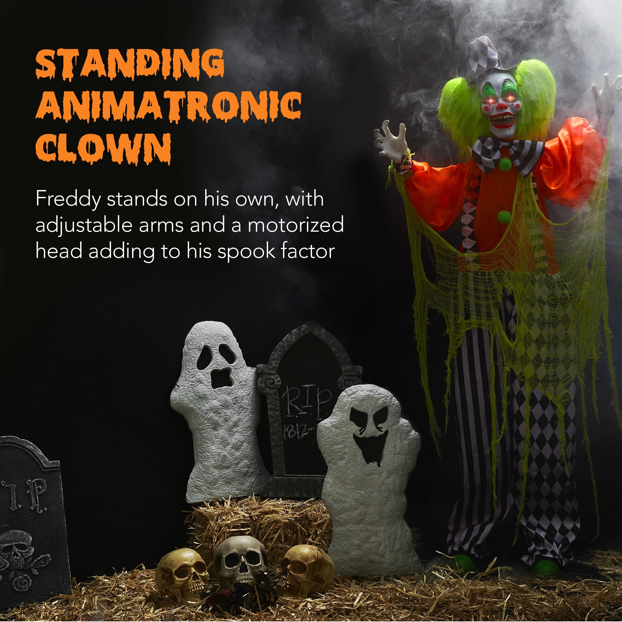 Life-Size Motion Activated Killer Clown Prop