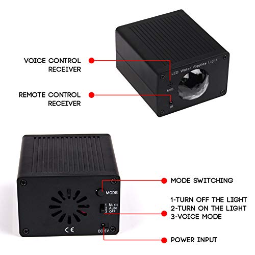 16 Color Sound Activated Water Wave Lights