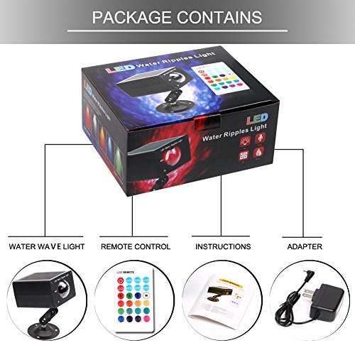 16 Color Sound Activated Water Wave Lights