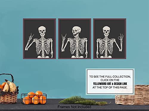 Skeleton Wall Art for Halloween Decor