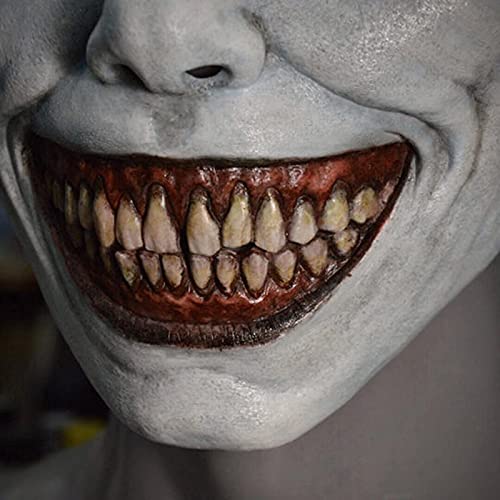 Scary Demon Mask with White Eyes for Halloween
