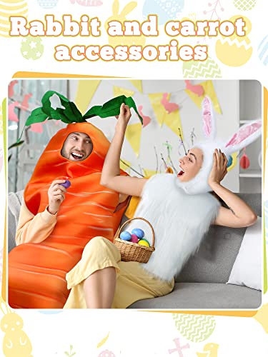 Adult Plush Bunny and Carrot Costume Set