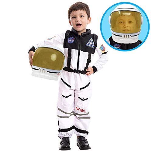 Kids NASA Astronaut Costume with Movable Visor