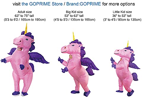 Adult Inflatable Pink Unicorn Costume with Wings