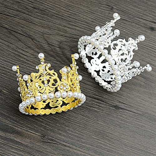 Pet Crown Headband Set for Dogs - Silver & Gold