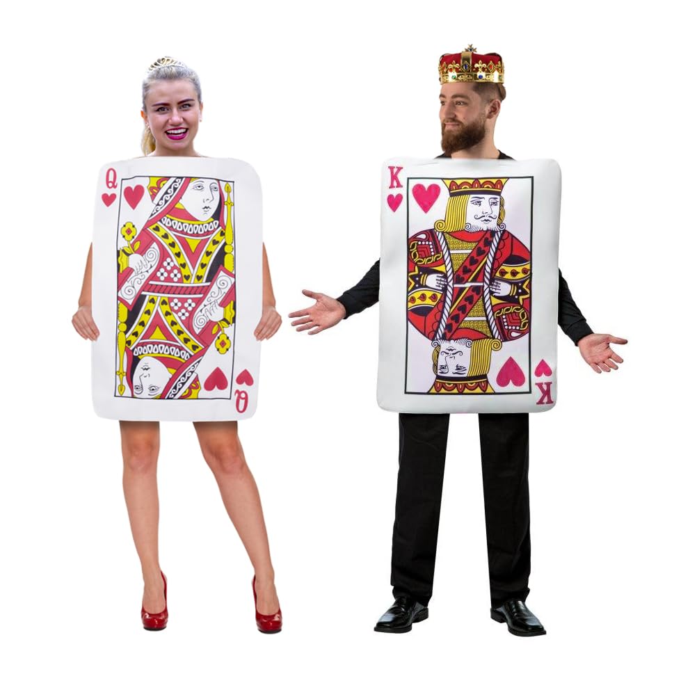 King and Queen Playing Card Costumes (2-Pack)
