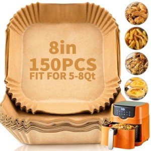 150pcs Disposable Air Fryer Liners, 8.7" Square