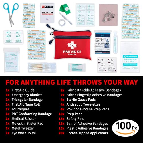 100-Piece Compact First Aid Kit for Any Adventure