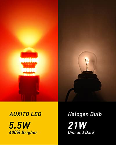 AUXITO Red LED Brake Tail Light Bulbs 3156 3157