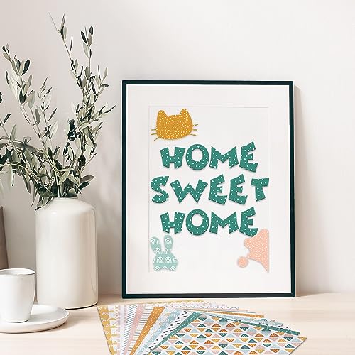 60Pcs A5 Boho Pattern Decorative Craft Paper