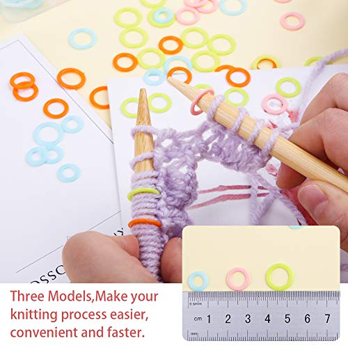 180-Piece Colorful Knitting Stitch Marker Set