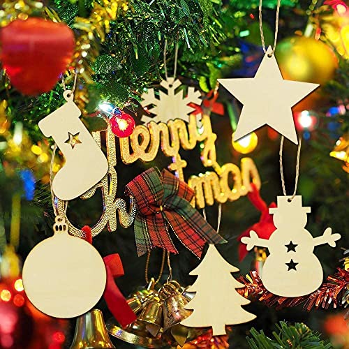 42 Piece Wooden Square Cutouts for DIY Crafts