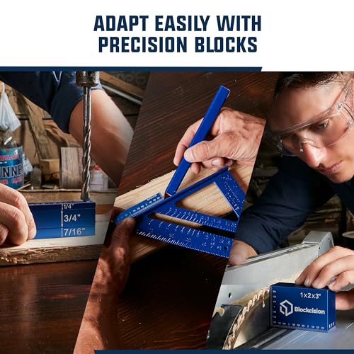 Precision Block Set for Woodworking and Measuring