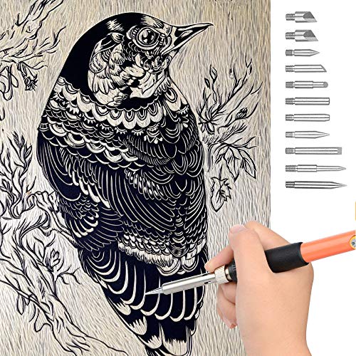 Adjustable Wood Burning Kit with Stencils - 46 Pieces