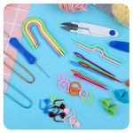 JUPEAN Complete Knitting Accessories, Knitting Supplies Kit with Stitch Markers Plastic Sewing Needles Cable Needles for Sewing and Weaving