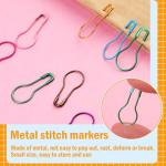 Kollase Stitch Markers, 300 pcs Crochet Markers, Metal Stitch Markers for Crocheting, Crochet Accessories and Supplies, Stitch Markers for Knitting and Crocheting, Safety Pins for Fabric and Paper