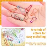 Kollase Stitch Markers, 300 pcs Crochet Markers, Metal Stitch Markers for Crocheting, Crochet Accessories and Supplies, Stitch Markers for Knitting and Crocheting, Safety Pins for Fabric and Paper