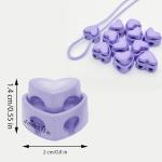 Heart-Shaped Knitting Needle Stoppers - 20 PCS