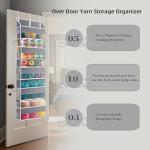 Over Door Yarn Organizer with Mesh Pockets
