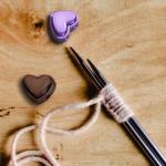 Heart-Shaped Knitting Needle Stoppers - 20 PCS