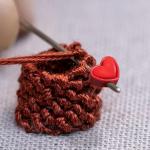 Heart-Shaped Knitting Needle Stoppers - 20 PCS