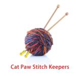 6 Pack Cat Paw Knitting Needle Stoppers