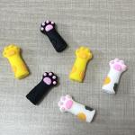 6 Pack Cat Paw Knitting Needle Stoppers