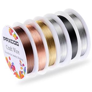 PAXCOO 6 Pack Jewelry Beading Wire (24 Gauge)