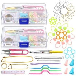 Feekoon 2 Pack Knitting Accessories Kit