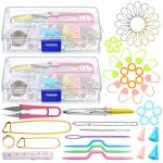Feekoon 2 Pack Knitting Accessories Kit