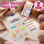 Feekoon 2 Pack Knitting Accessories Kit