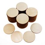100 Unfinished 2-Inch Wooden Circle Discs