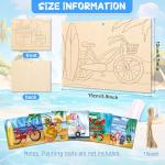 10 Large Unfinished Wooden Ornaments for Painting