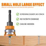 4-Piece Countersink Drill Bit Set with Depth Stop