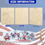 10 Unfinished Wood Ornaments for 4th of July Painting