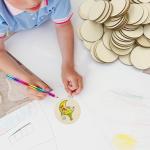 100 Unfinished 2-Inch Wooden Circle Discs