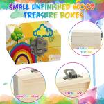 24 Pack Wooden Boxes for DIY Crafts