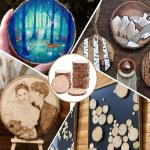 100 Natural Wood Slices for Crafts and DIY
