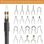 Wood Burning Kit with 20 Tips and Stencils