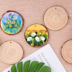 100 Natural Wood Slices for Crafts and DIY